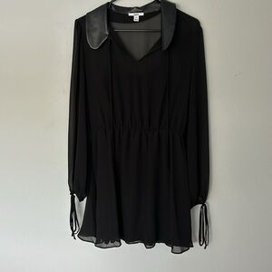 Bar III black sheer dress with black under slip, women’s size medium. Beautiful!